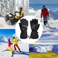 thumbnail image 4 of Guantes de esquí calentados para hombres y mujeres, guantes de invierno con pilas, pantalla táctil impermeable calentadores de manos para motocicleta, patinaje, senderismo, pesca, camping, caza, manos frías ER, 4 of 5