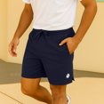 thumbnail image 5 of Dalix Ghost Active Short Gym Workout Embroidered Casual Zip Pocket Mesh Drawcord Waist Mens in Navy Blue 2XL XX-Large, 5 of 5