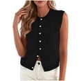 thumbnail image 2 of Ounisa Summer Sweater Vest Tops for Women 2026 Lightweight Knit Cardigan Sleeveless Button Up Casual Trendy Tanks Clothes, 2 of 5