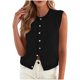thumbnail image 1 of Cardigans de Verano para Mujeres Ligero Casual Pecho de Punto sin Mangas Chaleco Corto, 1 of 5