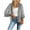 Dark Gray, variant on Fmbrln Womens Knitted Cardigan Sweaters Flare Long Sleeve Open Front Cardigans Casual Loose Color Block Cardigans Coat Dark Gray L