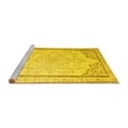 thumbnail image 2 of Ahgly Company Machine Washable Indoor Round Persian Yellow Traditional Area Rugs, 4' Round, 2 of 4