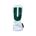 thumbnail image 3 of Funda de cabeza para Club de Golf, protección de cuero PU, impermeable, envoltura para la cabeza, funda protectora para golfista, regalo, entrenamient U blanca, 3 of 8