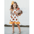 thumbnail image 5 of Millie Loves Lily Girls' Cream Thanksgiving Turkey Long Sleeve Dress , Big Girls Size 6, 5 of 5