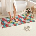 thumbnail image 4 of Pioneer Flower Floral Print Pattern Bathroom Rugs Mat, Non Slip Microfiber Bathroom Rug with Rubber Backing, Soft Mats for Bathroom Floor Tub Shower, 24"x60", 4 of 5