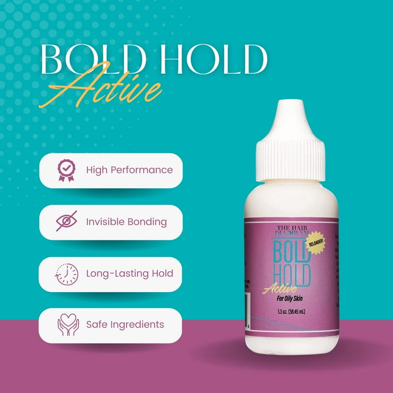 The Hair Diagram - Bold Hold Active Reloaded - Strong Hold Glue for Wigs Bold Hold Active Wig Glue for Superior Wig Hold – The Hair  main image 4