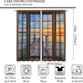 thumbnail image 2 of Landscape Curtains,Nature 3D Scenery View Window Treatments for Living Room, Rustic Bridge Lake Birds Curtain 2 Panels,42x54 Inch, 2 of 6