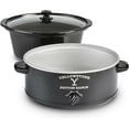 thumbnail image 2 of Yellowstone 7QT Slow Cooker in Matte Black, 2 of 7