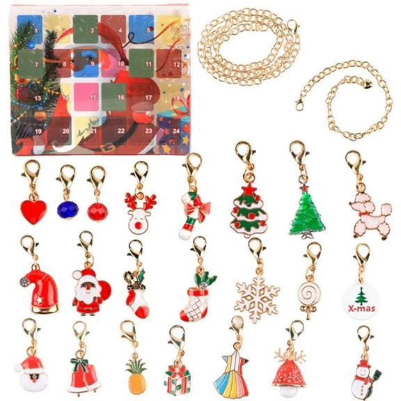 Christmas Advent Calendar Bracelets 2026 24 Days Xmas Countdown Calendar DIY Jewelry Making Kit Xmas Gift Presents for Kids Girls Teens Women