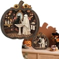 thumbnail image 3 of YardChic 3Pcs Wooden Fall Pumpkins Decorations for Home Office Indoor, 2D Cute Multi Layered Pumpkin Block Signs, Thanksgiving Table Decor, Harvest Tabletop Decoration, Halloween Home Display, 3 of 5