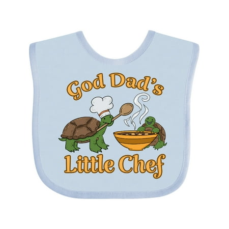 

Inktastic God Dad s Little Chef with Cute Turtles Gift Baby Boy or Baby Girl Bib