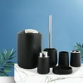thumbnail image 2 of Juego de 6 accesorios de baño, soporte para cepillo de dientes, dispensador de loción y jabonera. Negro, 2 of 8