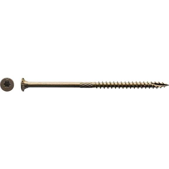 Big Timber 5015640 No.10 x 4 in. Star Wood Screws, Bronze - 5 lbs - Pack of 240
