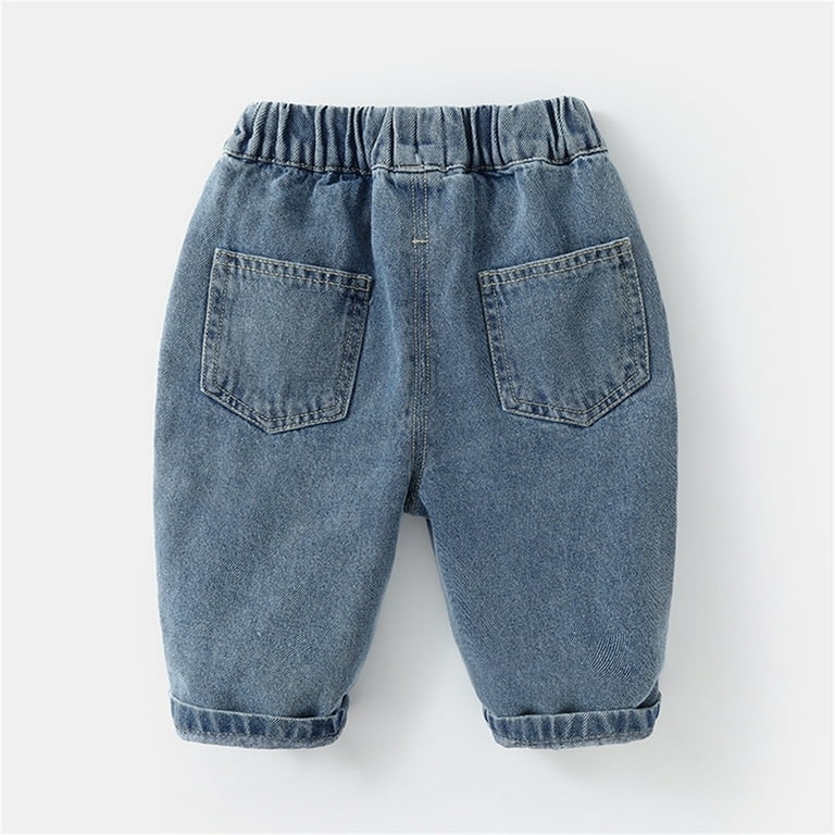 mveomtd Children Kids Toddler Baby Boys Girls Patchwork Jeans