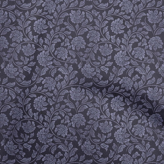 oneOone Cotton Poplin Violet Fabric Asian Batik Floral Quilting Supplies Print Sewing Fabric By The Yard 42 Inch Wide