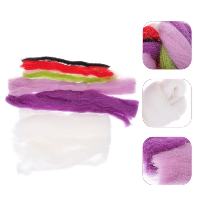 OULII Purple Needle Felting Kit for Beginners Crafting Fun with Felt Material Includes Tools and Supplies