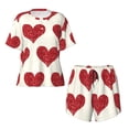 thumbnail image 4 of Picia Love Pajamas Sets for Women Soft Short-Sleeved Pjs with Lounge Shorts Two Piece Sleepwear-, 4 of 9