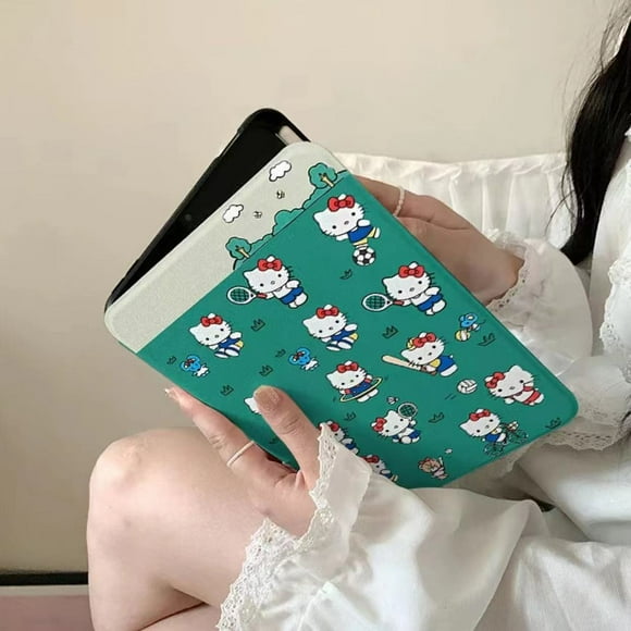 Cartoon Hello Kitty illustration ipad protective cover tablet protective case pen slot acrylic 2024air345MINI6