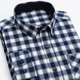 thumbnail image 4 of JUUYY Flannel Shirt for Men Casual Button Down Work Soft All Cotton Lightweight Flannel Mens Plaid Shirts Long Sleeve White XXL, 4 of 4