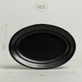 thumbnail image 4 of over&back Rim Stoneware Serving Platter - Elegant 1-Piece Oval Serving Platter to Complete Your Kitchen Set - 16" L x 10.8" W Semi-Matte Black, 4 of 7