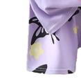 thumbnail image 5 of NAISIBABY Girls Outfit 2-Piece, Graphic Ruffles Short Sleeve T-Shirt and Shorts 2-Piece Summer Fashion Casual Set Purple 6T, 5 of 5