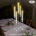 thumbnail image 2 of ToppiJoy 6-Pack 5-Headed Acrylic Candle Holders Set, Tabletop Centerpiece with Rectangular Base for LED Flameless Candles, Wedding Party Home Decor (Clear), 2 of 11