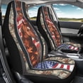 thumbnail image 4 of XYZCANDO Horse Car Seat Covers Set of 2 Flag Seat Cover for Front Seats Easy to Install and Clean Removable Automotive Accessories All-Season Protection for Cars Sedans SUVs, 4 of 7
