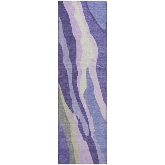 Dalyn Rugs Premium Machine Washable Mayfield AMF1047 Purple 2'3" x 7'6" Runner Rug
