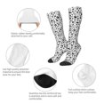 thumbnail image 5 of Vsdgher Black Footprints Print Thigh High Socks Extra Long Stretchy Sock Women Over Knee High Opaque Stocking Daily Wear, 5 of 5