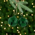 thumbnail image 2 of Antiqued Christmas Jingle Bells Ornaments - 3" - Green - Set of 2, 2 of 7