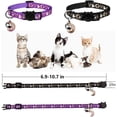 thumbnail image 4 of Xekoro 2PCS Breakaway Cat Collars with Bell Moons Stars Cute Kitty Adjustable Safe Kitten Collars with Pendant Glow in The Dark(Purple&Black), 4 of 7