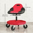 thumbnail image 3 of HOMCOM Tabouret de Mécanicien Roulant, Tabouret de Garage Capacité de 300 Lb, Rouge, 3 of 10