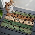 thumbnail image 4 of Area Rug 2 x 3 Ft, Dark Sage Green Brown Indoor Accent Bathroom Rugs for Kitchen/Laundry Room, Farmhouse Dog Paw Vintage Washable Non-Slip Runner Floor Mat for Entryway, Living Room, 4 of 7
