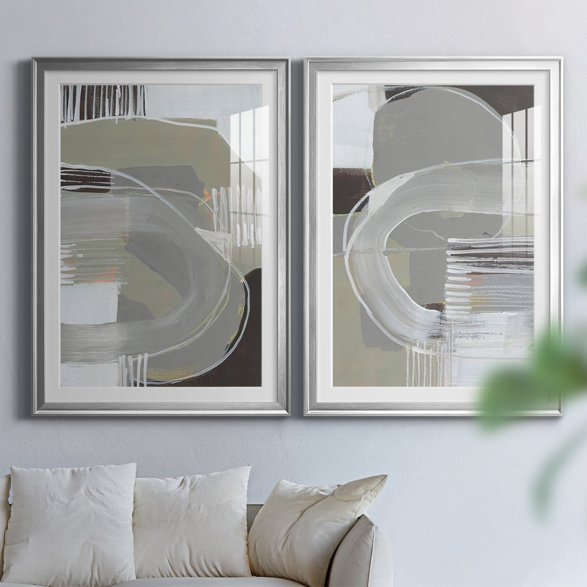 Wexford Home Arching Neutrals I Premium Framed Print, 30.5" x 42.5" - Ready to Hang, Silver (Set of 2)