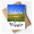 thumbnail image 1 of Spanish Idyllic Landscape Happy Mood Wedding Cards Congratulations Greeting Envelopes, 1 of 3