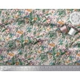 thumbnail image 3 of Soimoi Velvet Fabric Leaves & Cartoon Animals Jungle Print Fabric by Yard 58 Inch Wide, 3 of 3