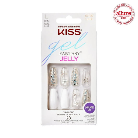 KISS Gel Fantasy - Fake Nails, Long