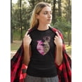 thumbnail image 2 of Deer Heart T-Shirt Women -Smartprints Designs, Female Medium, 2 of 4