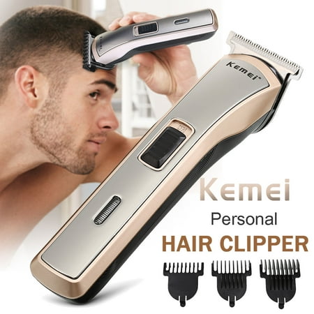 Kemei Electric Hair Clipper Cordless Rechargeable Shaver Trimmer Razor Haircut with 3Pcs Limited