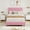 ‎Light Pink, variant on Beige Twin Upholstered Bed Frame, Heavy-Duty Platform Bed Frame with Upholstered Headboard & Strong Wood Slats, No Box Spring Needed/Noise Free/Easy Assembly