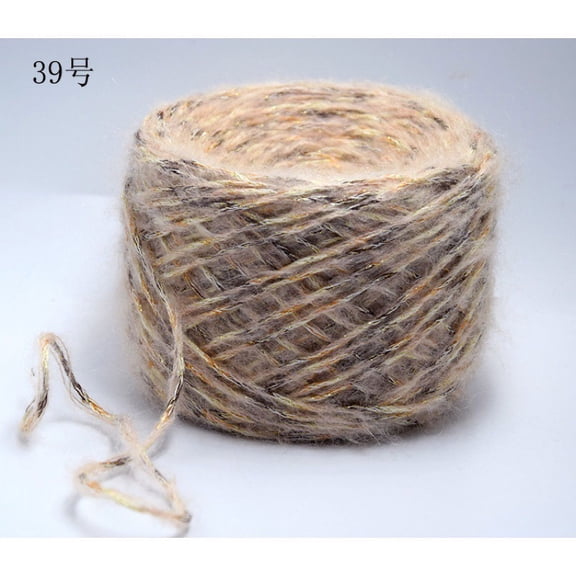 XmhyTop 100g Soft & Shiny Yarn - Multicolor Yarn for Knitting, Crochet, Weaving, Landscapes Yarn, Multicolor Yarn for Knitting,Coffee apricot color