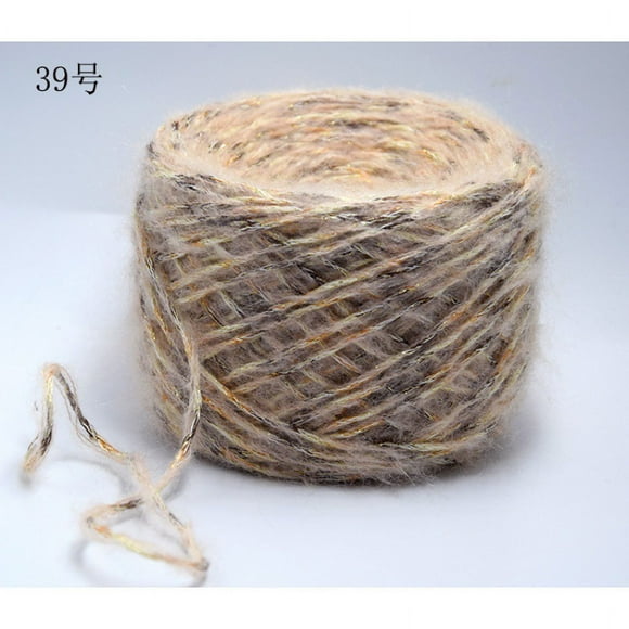 Granjero Gordo Hilo suave y brillante de 100 g - Hilo multicolor para crochet, Color café albaricoque