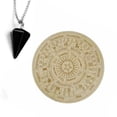 thumbnail image 1 of fastboy Handmade Round Wooden Pendulum Board with Fashionable Black Pendant Necklace Home Decor Pink 1Set, 1 of 1