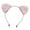 Pink, variant on Women Hairband Soft Fluffy Plush Cartoon Kitty Ear Decor Elastic Narrow Brim Anti-slip Regular Fit Solid Color Head Decoration Hair Hoop