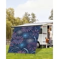 thumbnail image 4 of 4th of July RV Awning Sun Shade Screen 9'X7' Red White Blue Fireworks Mesh Sunscreen Patriotic Bloom Awning Shade Screen with Zipper UV Blocker Completed Kits Outdoor Canopy for RV Motorhome Camper, 4 of 7