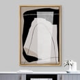 thumbnail image 2 of IDEA4WALL Framed Canvas Wall Art Minimal Pastel Geometric Black White Tan Paint Strokes Modern Art Nordic Colorful Abstract Print Relax/Calm for Living Room, Bedroom, Office - Natural 24"x36", 2 of 5