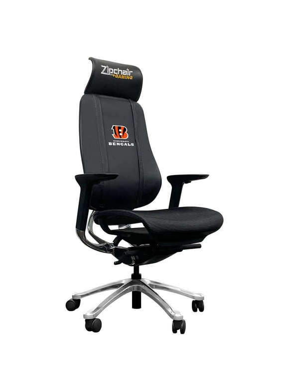 Cincinnati Bengals Secondary Logo PhantomX Mesh Gaming Chair with Zipper System