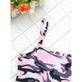 thumbnail image 4 of DPOIS Kids Girls Camouflage Outfits 2 Pieces Dance Sports Crop Top and Shorts Set Camo Pink 12, 4 of 7
