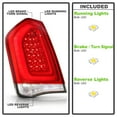 thumbnail image 2 of For 2015-2023 Chrysler 300 Chrome Trim Full LED Tail Light Brake Lamp - Driver, 2 of 7