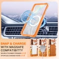 thumbnail image 2 of CASEFIV for Samsung Galaxy S26 Case,Cute Butterfly Pattern Magnetic Phone Cover Translucent Slim Protective Case for Women Girls,Orange Butterfly, 2 of 7